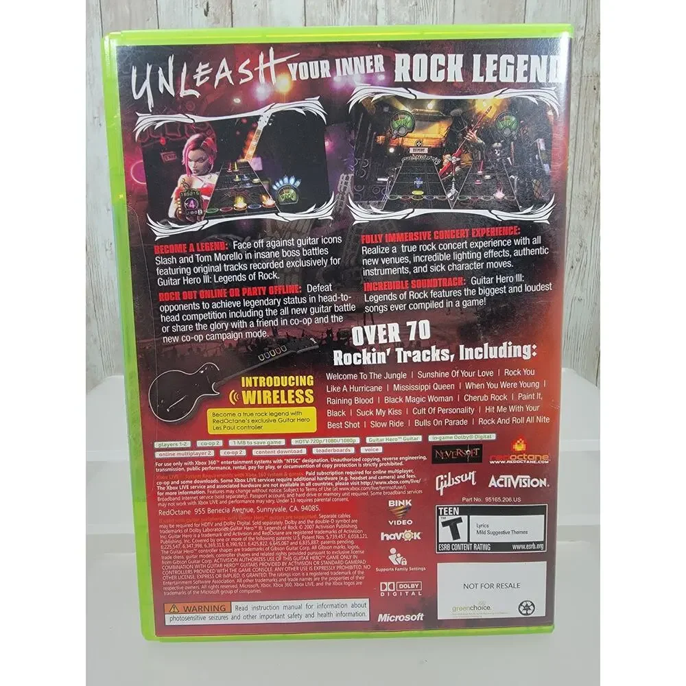 Guitar Hero 3 III: Legends Of Rock (Xbox 360) Complete CIB